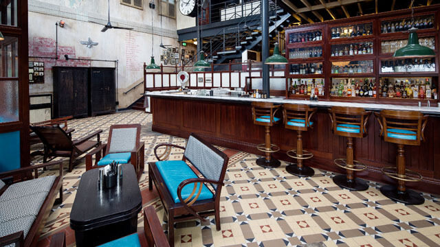 Restaurant - Victorian style floor tiles designed and supplied bespoke sheeted for the new Dishoom in Kings Cross.